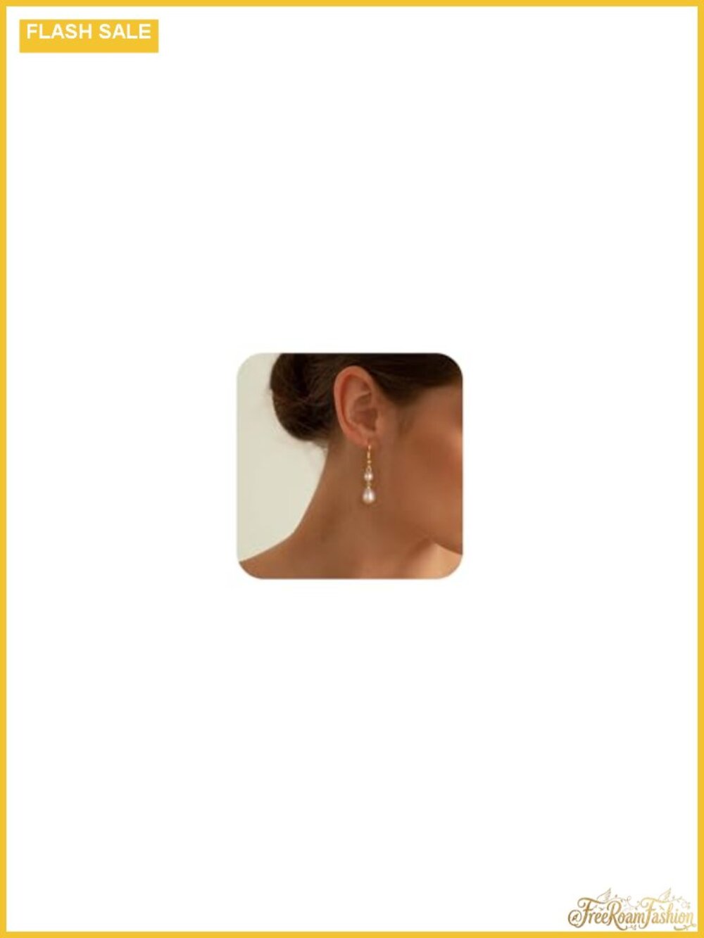 Gold Plated Pearl Drop Earrings for Women Trendy